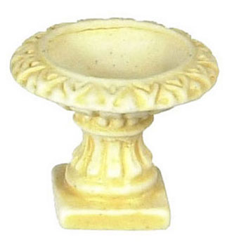 Dollhouse Miniature 1/2" Scale Urn, 6Pc, Ivory